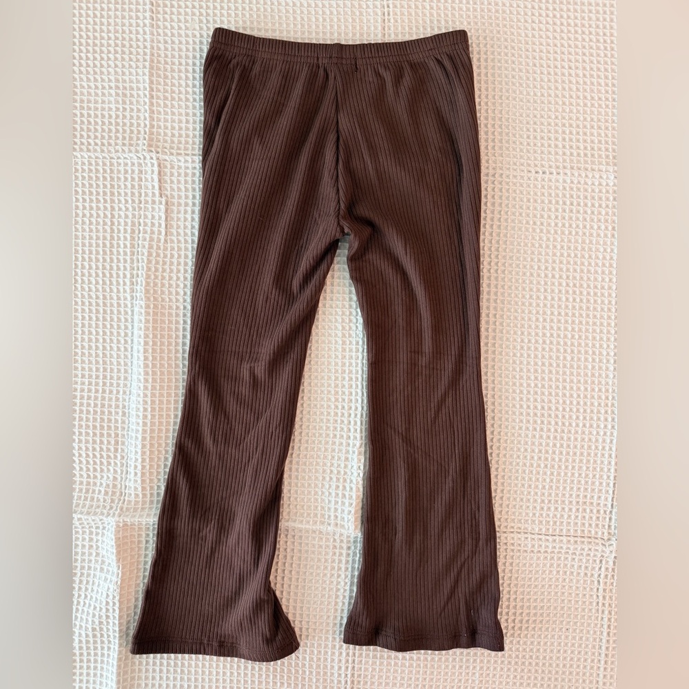 btween Chocolate Ribbed Kids Leggings NWOT - Picture 2 of 5